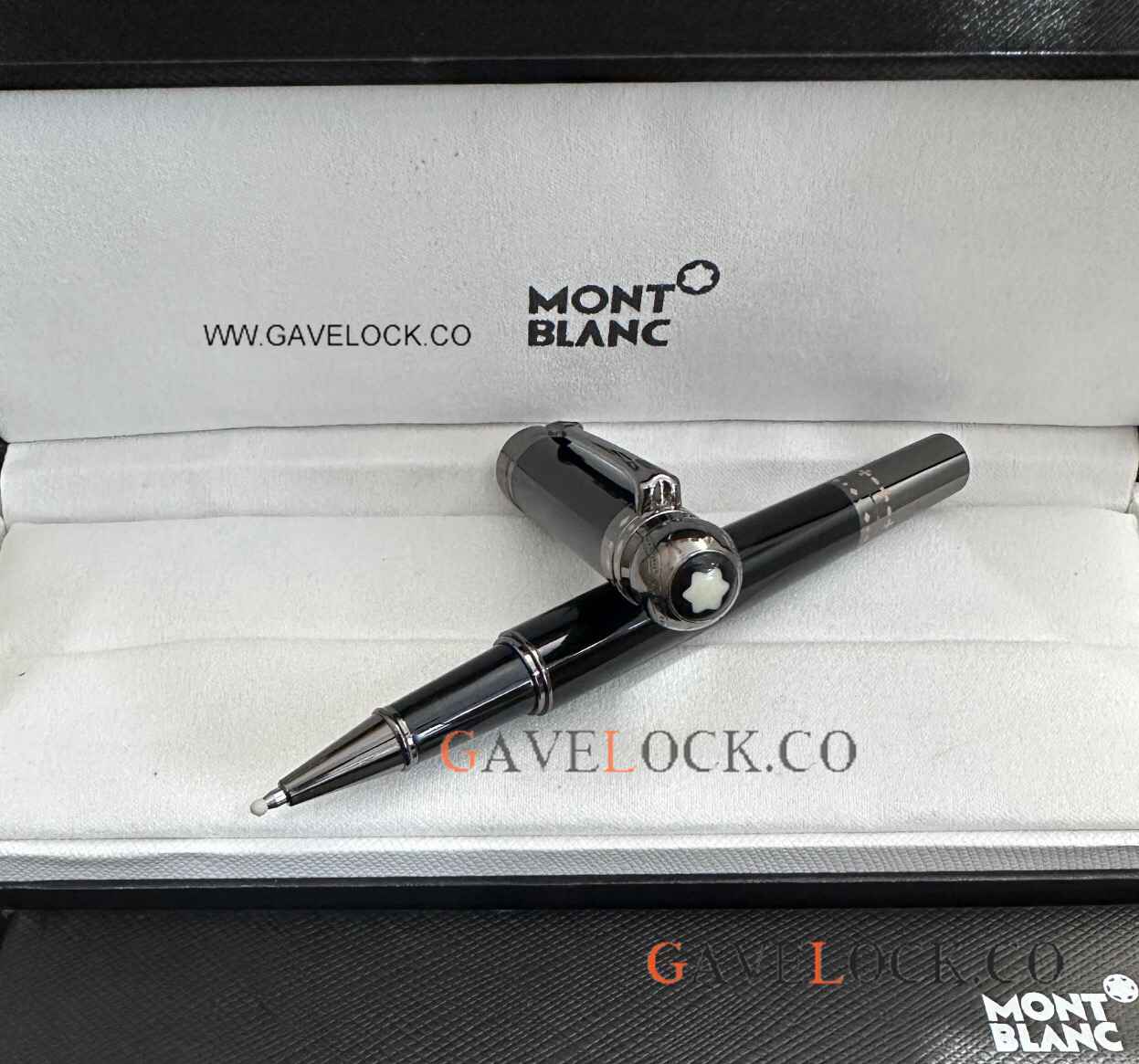 New Copy Montblanc Joseph Ii 4810 All Black Precious Resin Pen Rollerball